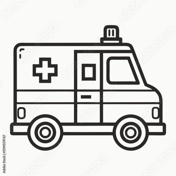 Obraz vector fire truck