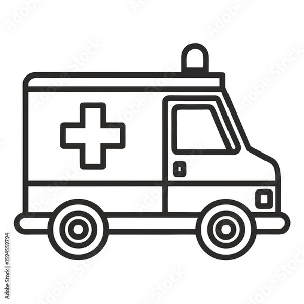 Obraz ambulance car vector illustration