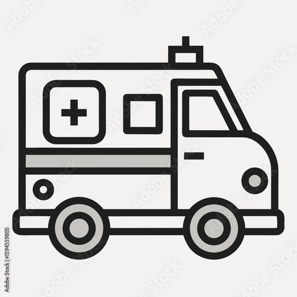 Obraz ambulance car vector illustration