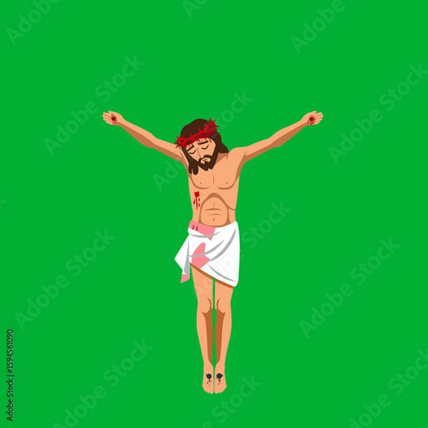 Fototapeta Jesus died on the cross as a mission that was desired by God the Father to atone for human sins