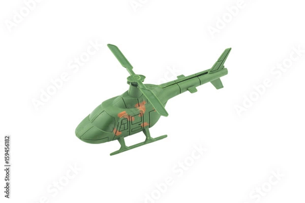Obraz Military helicopter isolated on white background