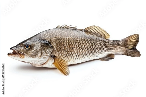 Fototapeta sea bash fish isolated on white
