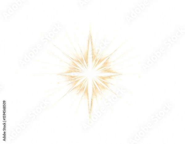 Fototapeta the image showcases a luminous celestial body set against a dark background. the central figure appears as a radiant object, emanating light in a starburst pattern