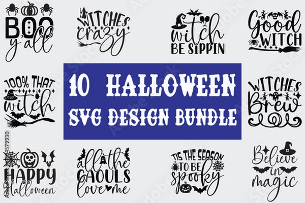 Fototapeta 10 Halloween Svg Design Bundle