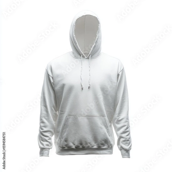 Fototapeta A white hoodie with a hoodie on the front