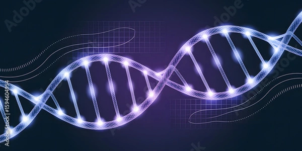 Obraz This image showcases a stylized representation of a DNA double helix.