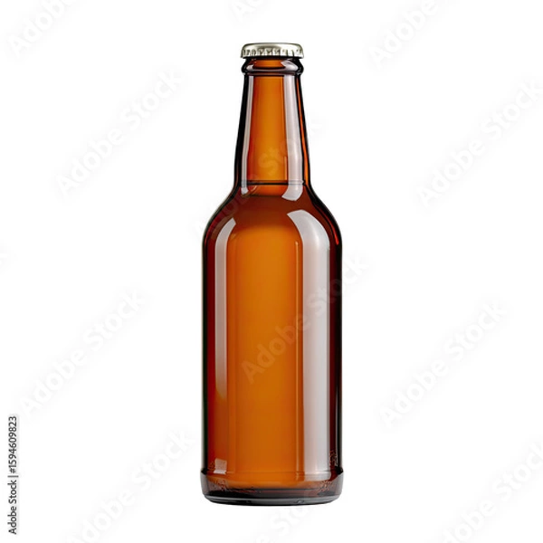 Obraz Amber glass bottle with metal cap (4)