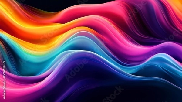 Fototapeta Abstract colorful wave background.