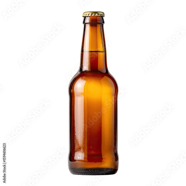 Obraz Amber glass bottle, full, capped