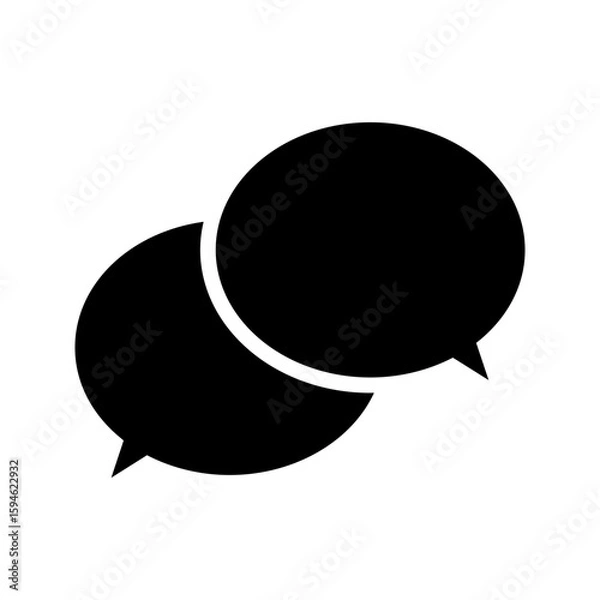 Fototapeta Talk bubble speech icon. Blank empty bubbles vector design elements. Chat on line symbol template