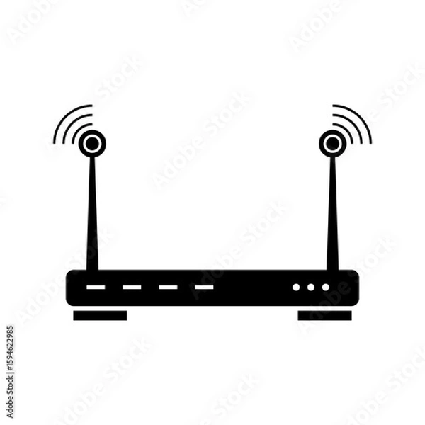 Fototapeta Wifi router line icon. Collection of vector symbol in trendy flat style on white background. Wifi router sings for design.