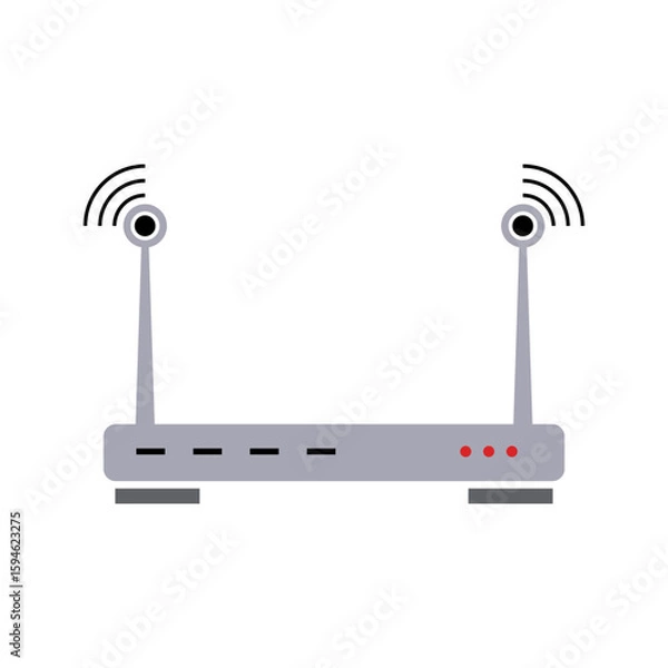 Fototapeta Wifi router line icon. Collection of vector symbol in trendy flat style on white background. Wifi router sings for design.