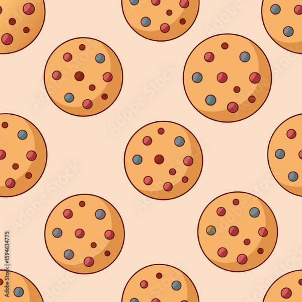 Fototapeta  pattern with biscuit