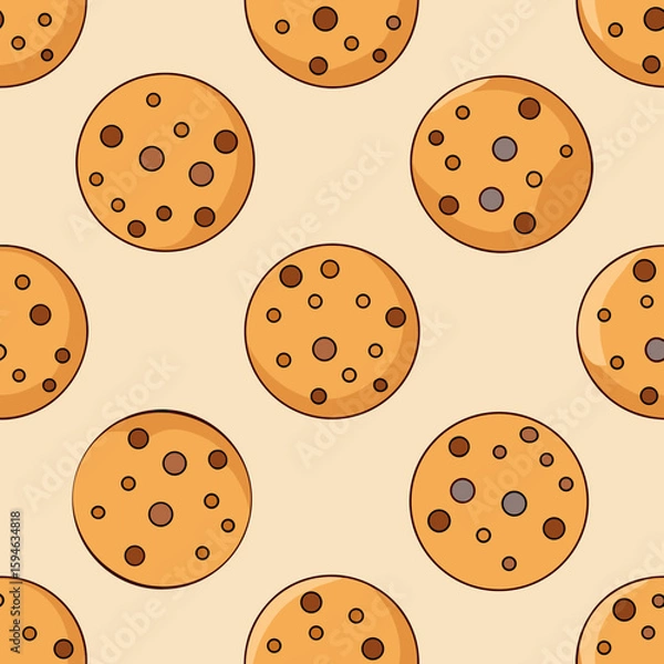 Fototapeta  pattern with biscuit