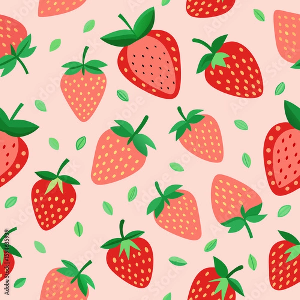 Obraz  pattern with strawberries