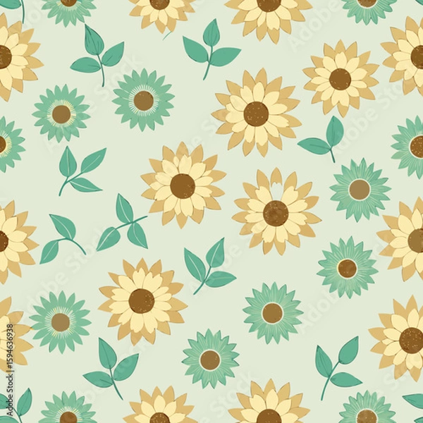 Fototapeta pattern with flowers