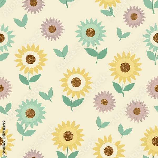 Fototapeta pattern with flowers