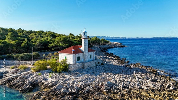 Fototapeta HRV, Kroatien, Brac, Insel in Dalmatien, Milna
