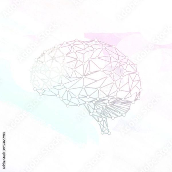 Fototapeta abstract background with brain