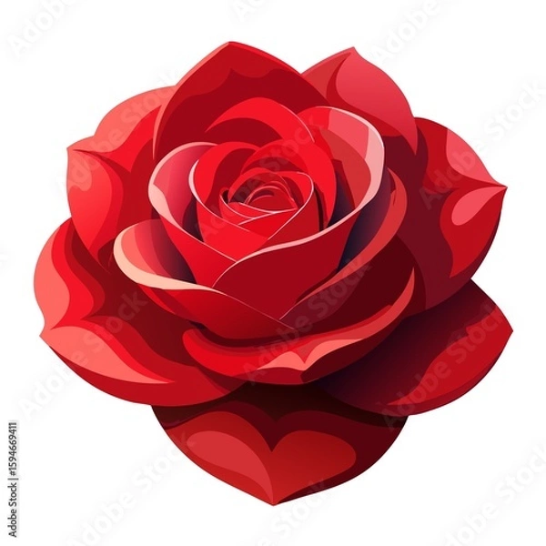 Obraz red rose isolated on white