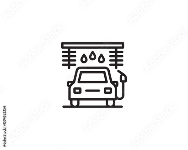 Obraz Car Wash icon vector design illustration