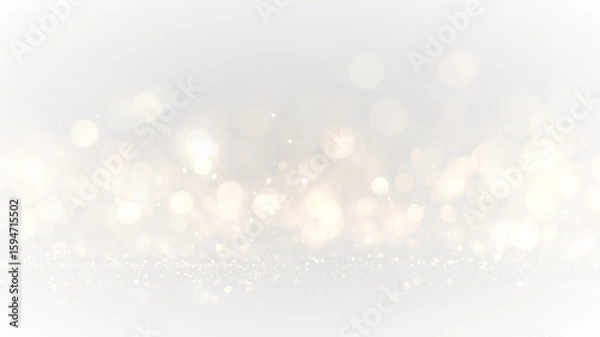 Fototapeta Golden Bokeh Light Background with Sparkles PNG. Stock royalty free	