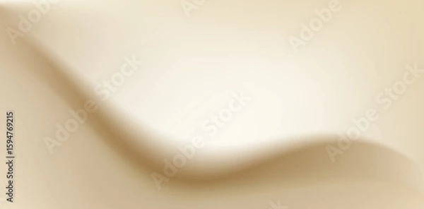 Fototapeta Wavy pearl beige gradient background with light color texture. Nude neutral gradation bg. Cream and brown elegant champagne abstract wallpaper.