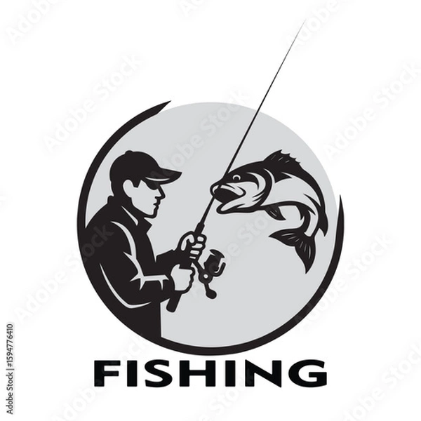 Obraz fishing logo