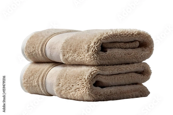 Obraz  Stacked bath towels isolated on white