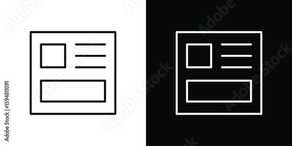 Obraz Mood board icon linear icon. Line with editable stroke