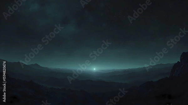 Obraz misty mountain landscape