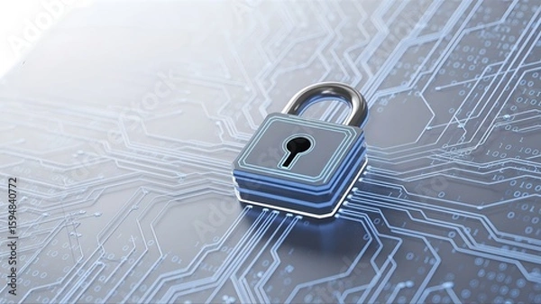 Fototapeta Cyber lock security