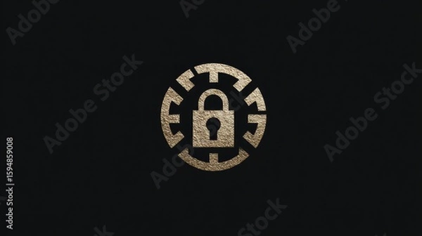 Fototapeta Minimalist icon design representing global stablecoin security.