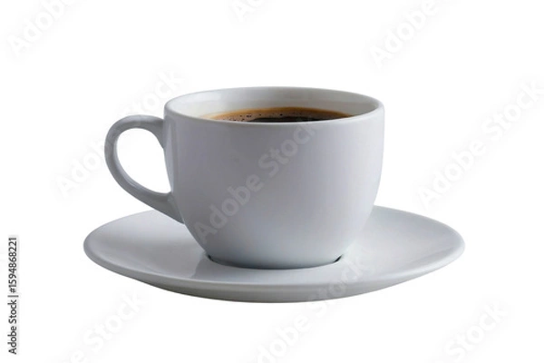 Fototapeta coffee cup isolated on a white background, coffee cup/mug with hot black coffee, isolated design element, Generative AI
