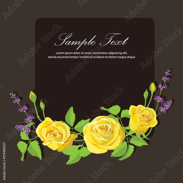 Fototapeta yellow rose.vector