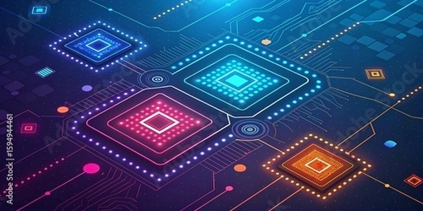 Obraz Technology Network Background, Abstract technology background