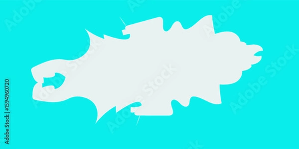 Fototapeta White Simple Cloud On Blue Sky,vector illustrator.eps10