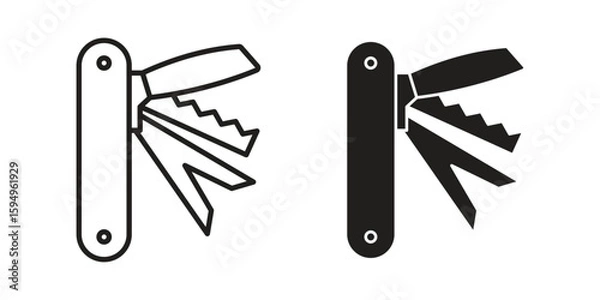 Fototapeta Swiss Knife icon symbol shape. vector symbols.