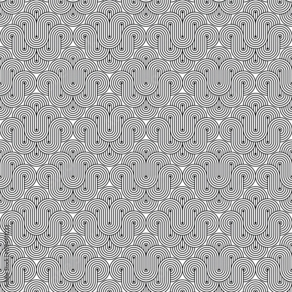 Obraz Interlocking circles creating hypnotic optical illusion seamless pattern