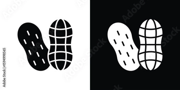 Obraz Peanut icon concept. silhouette icon.