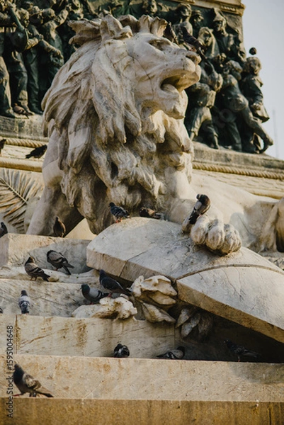 Obraz Lion statue in Milan Square