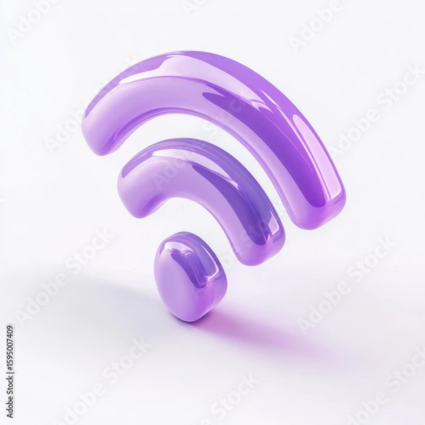 Obraz  Wi-Fi signal icon on a white background.