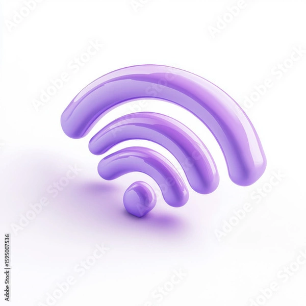 Obraz  Wi-Fi signal icon on a white background.