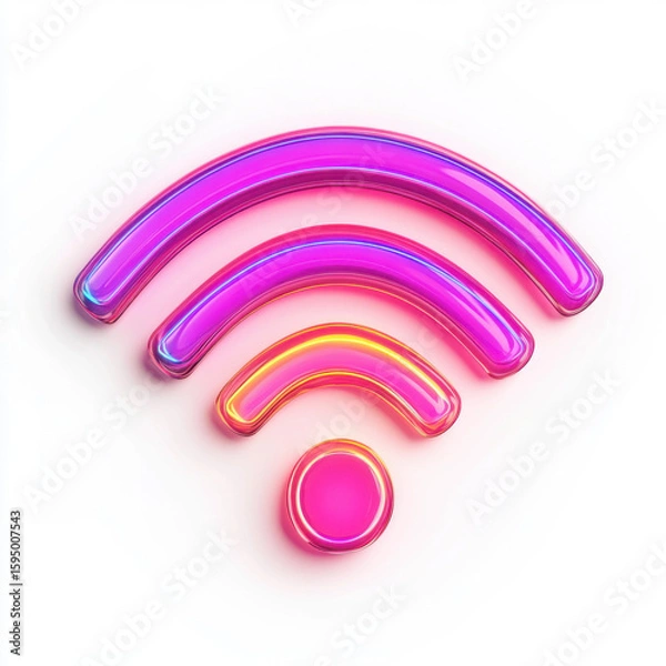 Obraz  Wi-Fi signal icon on a white background.
