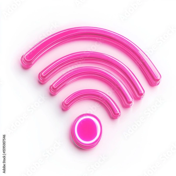 Obraz  Wi-Fi signal icon on a white background.