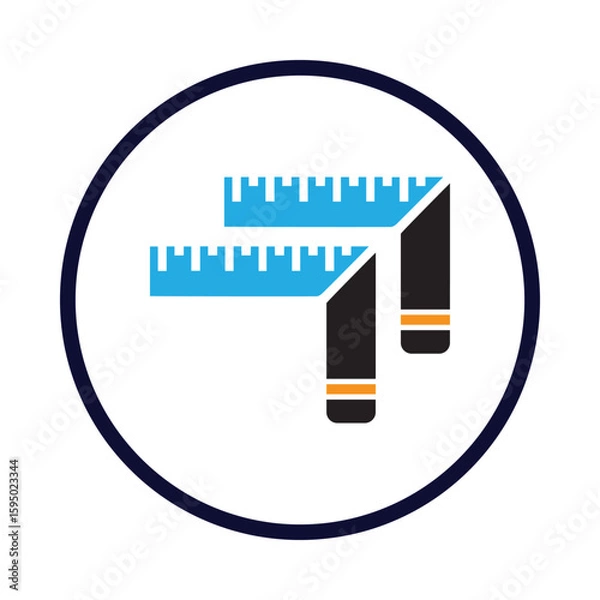 Obraz Ruler, scale, equipment, ruler icon