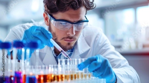 Obraz Focused Scientist Conducting Laboratory Research