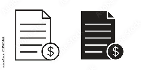 Obraz Invoice icon Vector isolated design element. EPS10