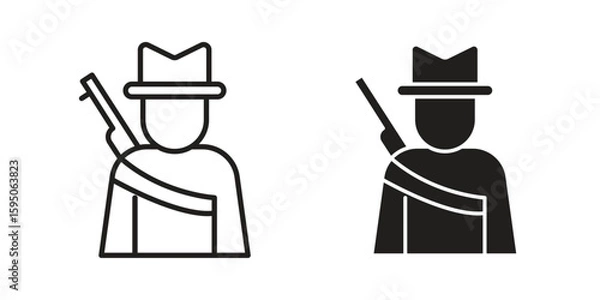 Obraz Hunter icon Vector isolated design element. EPS10