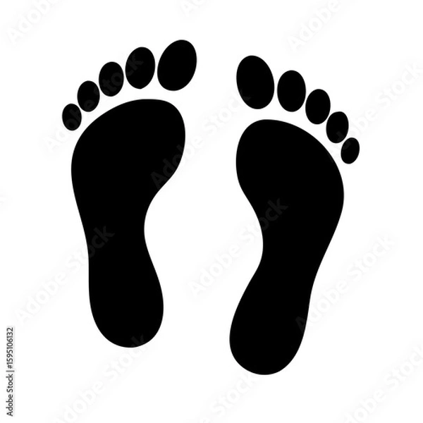 Fototapeta foot prints vector